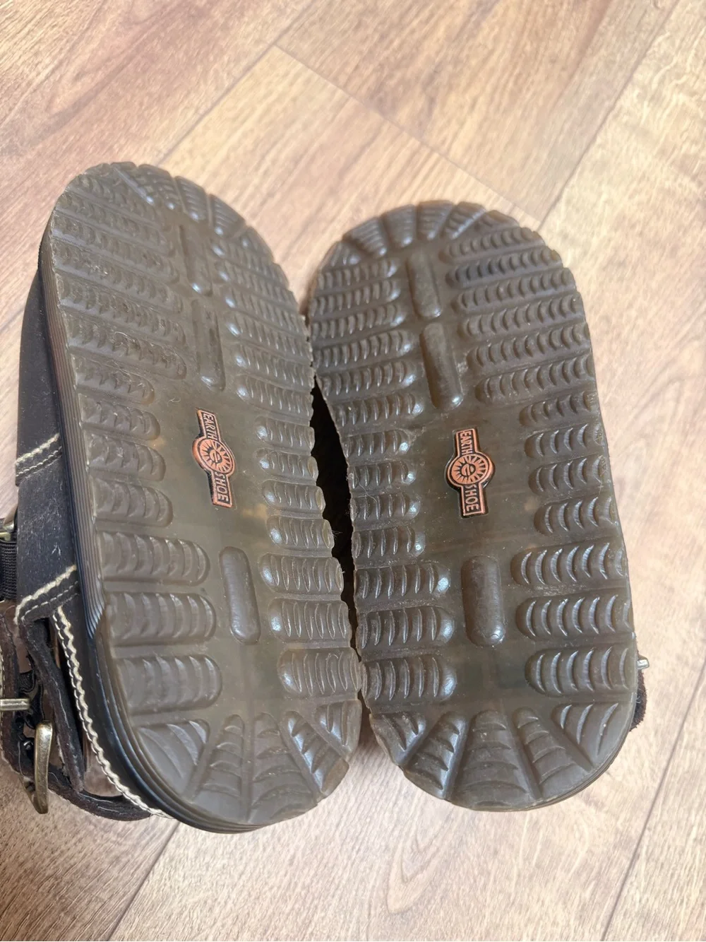 Earth Shoe Woodstock 3 Leather Fisherman Sandals Brown Adjustable Comfort Mens 9